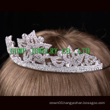 Flower Shaped rhinestone tiara silver crystal crown